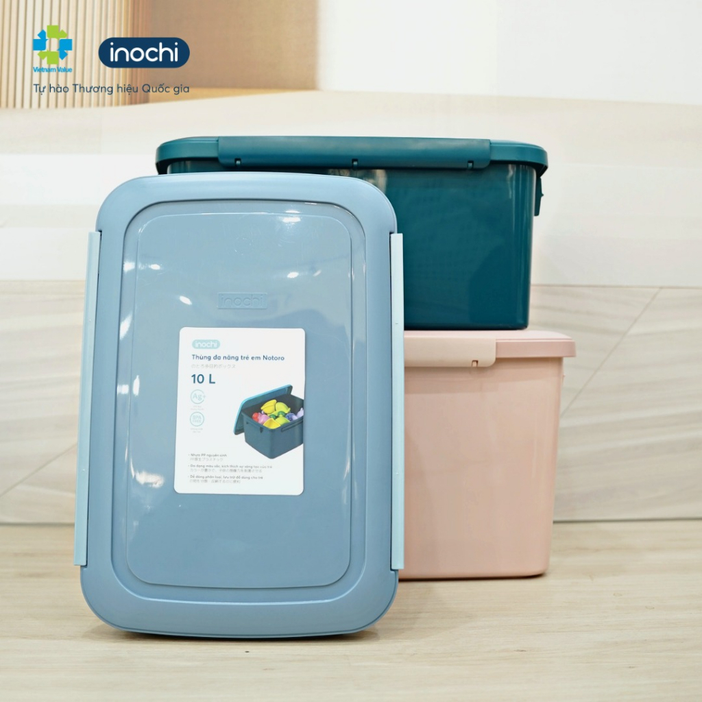 Thùng đa năng, thùng đựng đồ chơi quần áo trẻ em Inochi nhiều dung tích INOCHI dung tích 10L_18L_30L