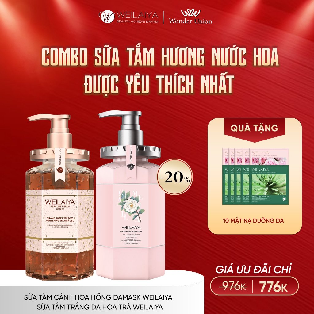 Sữa tắm trắng da cánh hoa hồng Damask 450ml và Sữa tắm trắng da, toàn ...