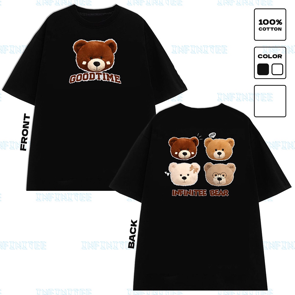Áo thun INFINITEE Fni24028, Thun 100% Cotton - form rộng Unisex.