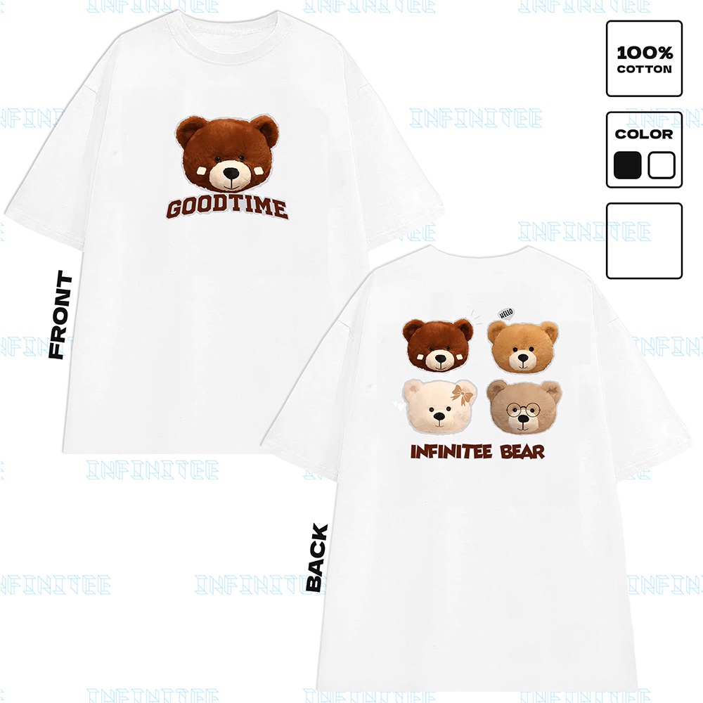 Áo thun INFINITEE Fni24028, Thun 100% Cotton - form rộng Unisex.