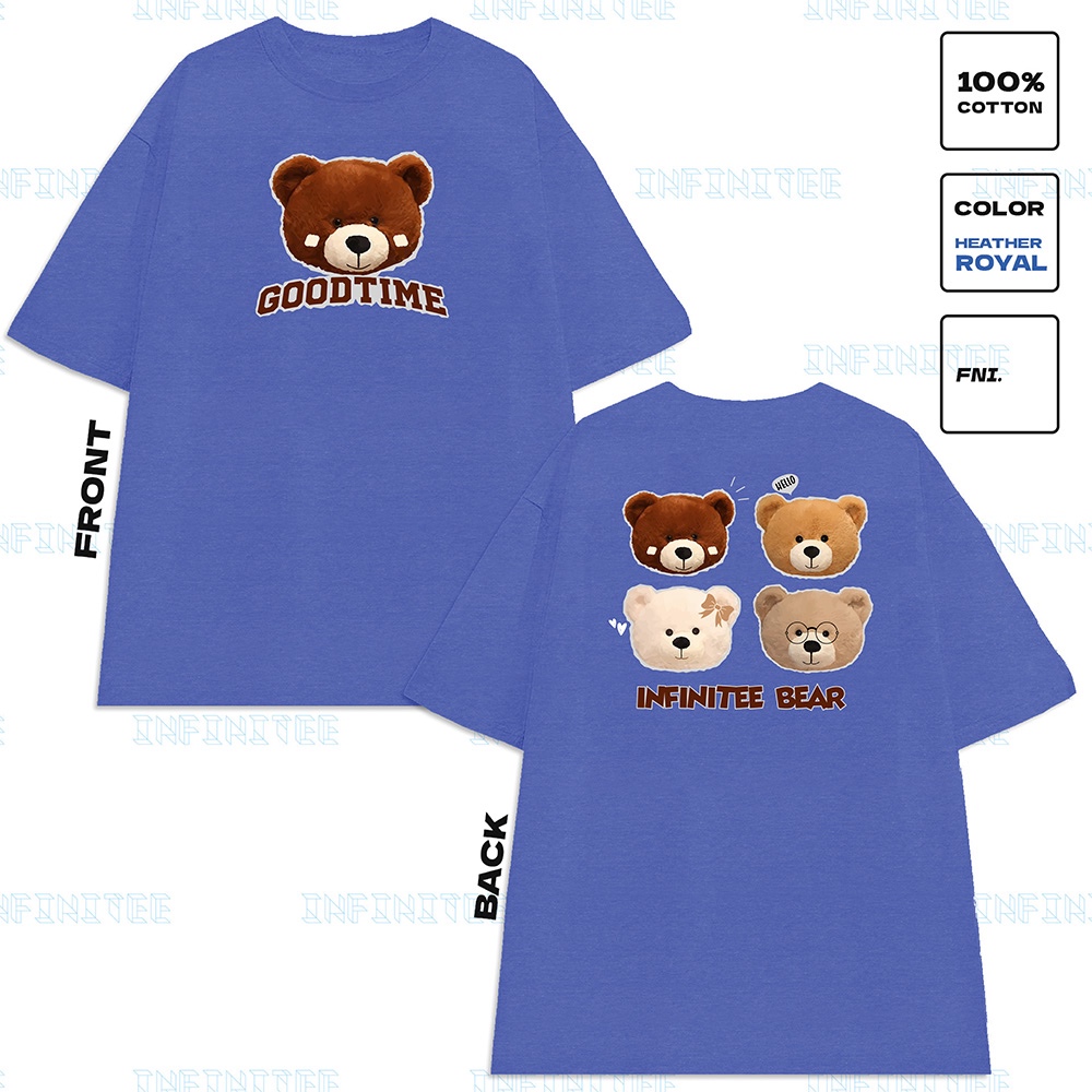 Áo thun INFINITEE Fni24028, Thun 100% Cotton - form rộng Unisex.