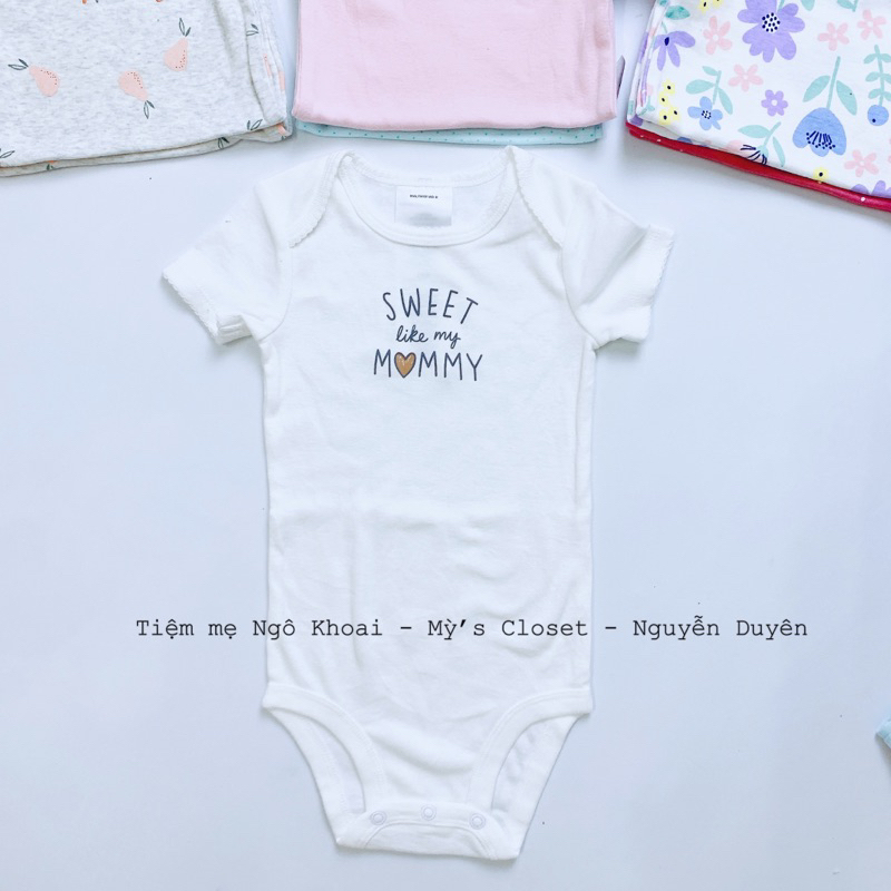 [MD201]6/9M Body chip/ áo liền thân ngắn tay C.a.r.t.e.r xuất xịn cho bé yêu 7-9kg