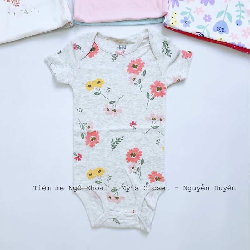 [MD201]6/9M Body chip/ áo liền thân ngắn tay C.a.r.t.e.r xuất xịn cho bé yêu 7-9kg