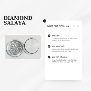 DIAMOND - Núm chụp hộp sên CNC logo chính hãng - INOX304