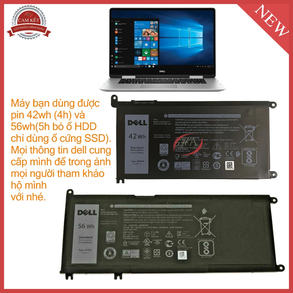 Pin Dell Inspiron 7586 2-in-1 | Shopee Việt Nam