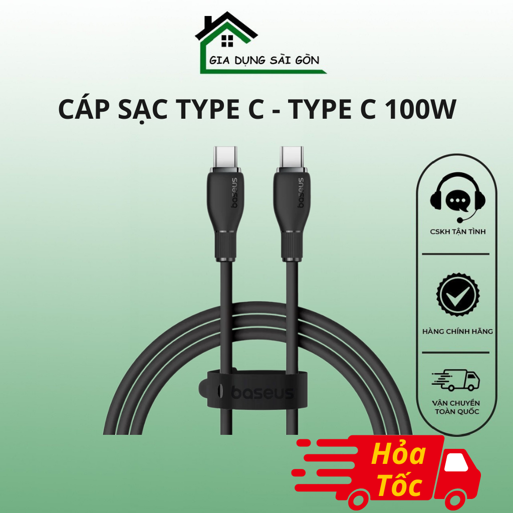 Cáp Sạc Siêu Nhanh Baseus Pudding Series Type-C to Type-C 100W (Fast ...