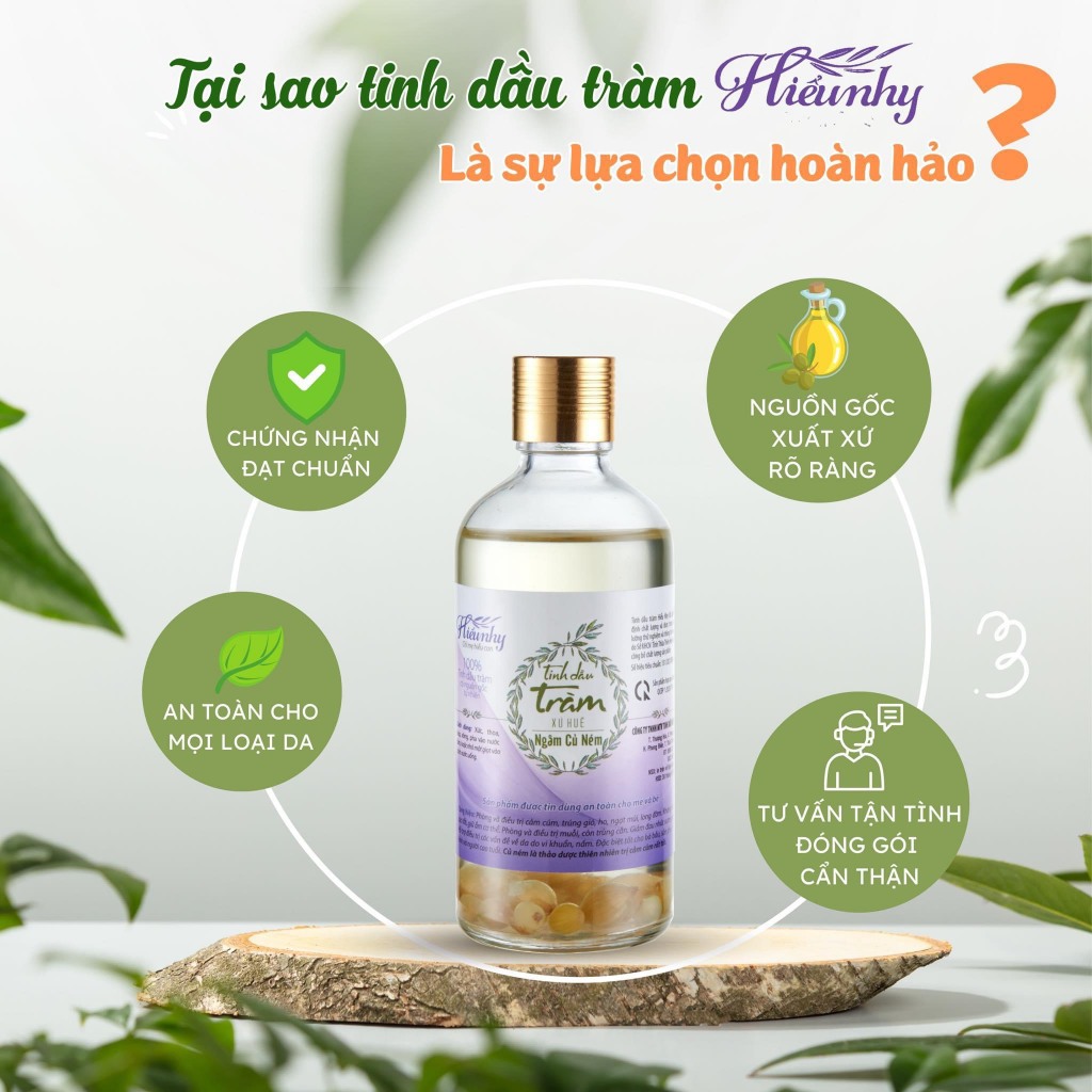 TINH DẦU TRÀM NGUYÊN CHẤT NGÂM CỦ NÉM HIỂU NHY