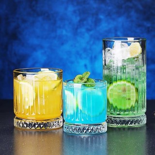 Bộ 6 Ly thuỷ tinh 210ml 350ml 445ml, cốc thủy tinh chịu nhiệt uống cafe muối, latte, soda, nước ép