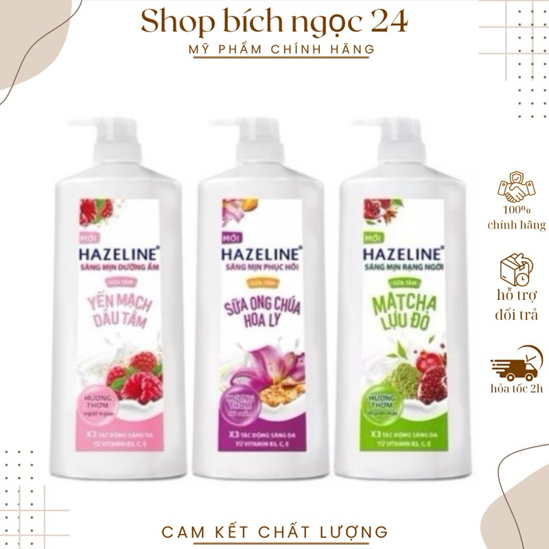 Sữa tắm hazeline, Sữa tắm, dưỡng thể thiên nhiên trắng sáng da Hazeline ...