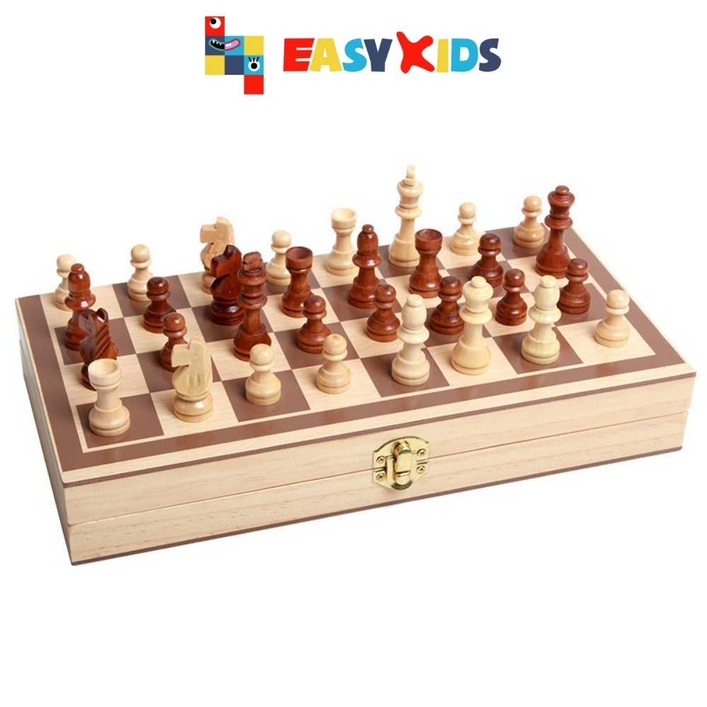 Cờ Vua Gỗ Quốc Tế, Bộ Cờ Vua Cao Cấp Nam Châm Đẹp Kích Thước 29x29 cm