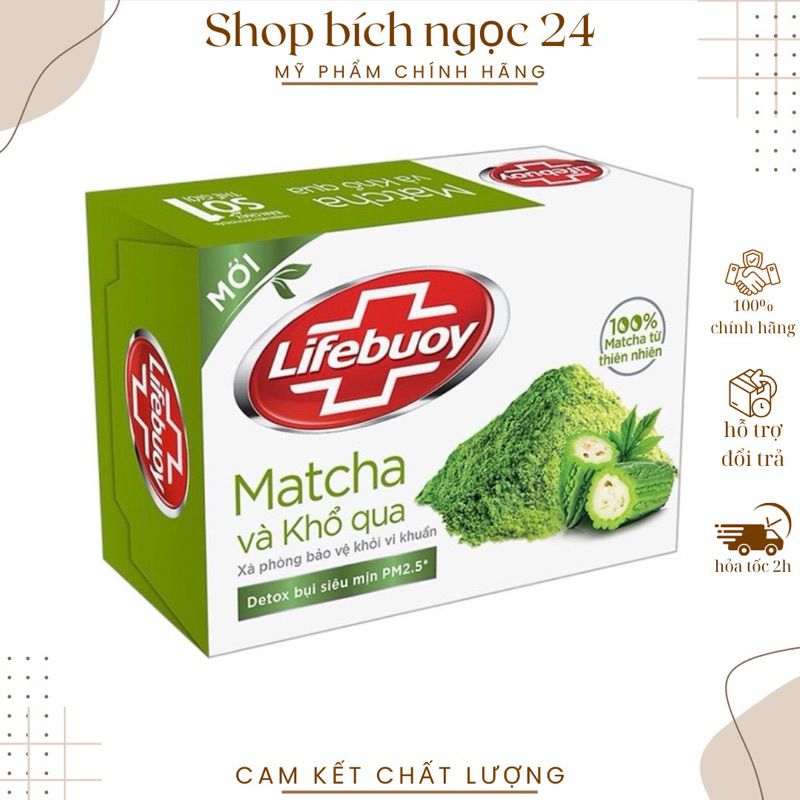 Xà Bông Cục Diệt Khuẩn Lifebuoy Matcha Và Khổ Qua 90g và 125g