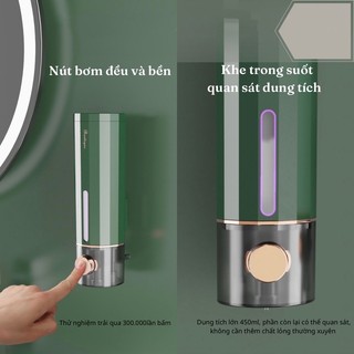 Bình Đựng Sữa Tắm Dầu Gội Nước Rửa Tay 450ml Dán Tường Boutique Cao Cấp – Sang Trọng, Không Khoan