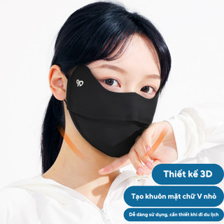 Khẩu trang chống tia UV, khẩu trang vải chống nắng che gò má UPF50+ logo đổi màu thời trang cao cấp
