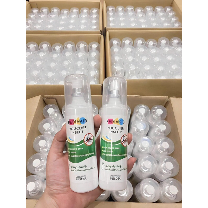 Xịt muỗi côn trùng bảo vệ làn da giảm ngứa cho bé trên 3 tháng tuổi Pediakid Bouclier Insect Spray, Pháp