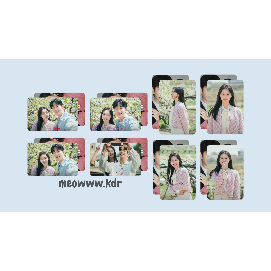 set card bo góc phim Nữ hoàng nước mắt- Queen of Tears, diễn viên Kim Soo Hyun Kim Ji Won