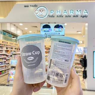 Cốc Uống Nước Có Nắp Đậy Cắm Ống Hút Kokubo Nắp Xanh Bạc Hà Nhật Bản (500ml)