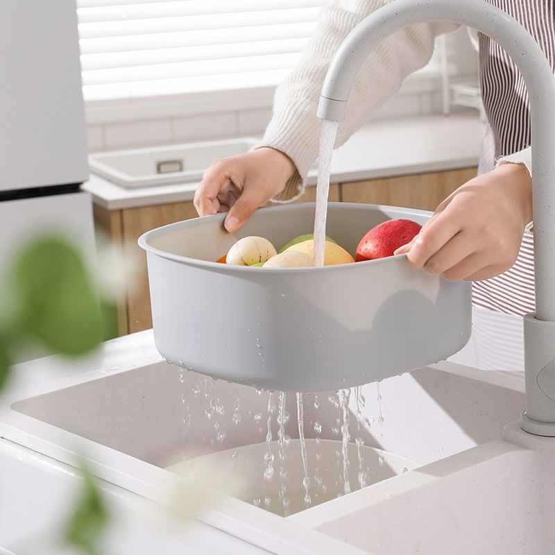 BỘ THAU RỔ CÓ QUAI XÁCH Yoko 27cm Inochi, nhựa nguyên sinh an toàn, bền đẹp, tiêu chuẩn Nhật Bản