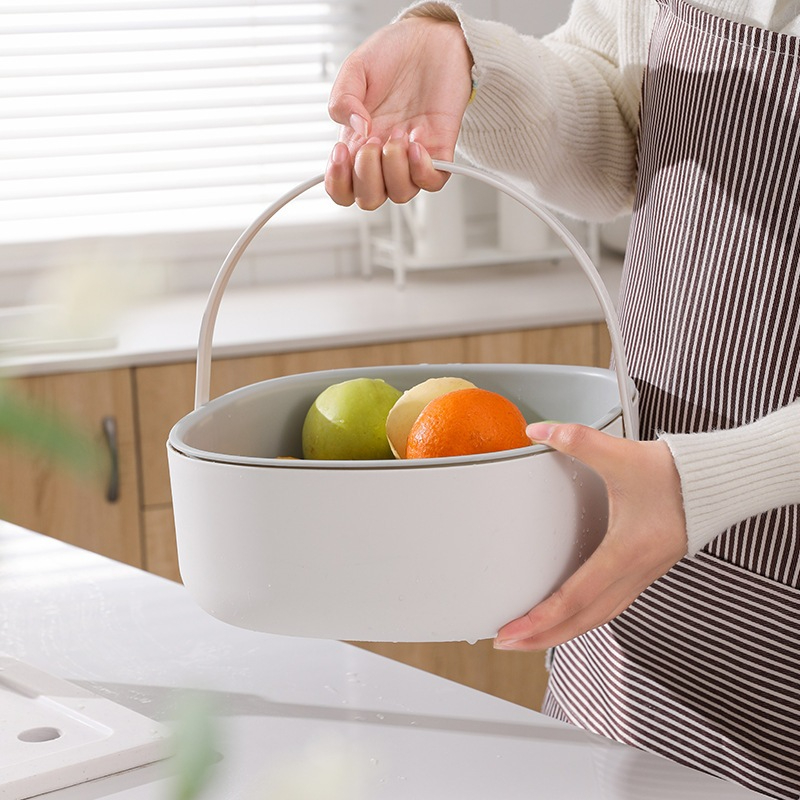 BỘ THAU RỔ CÓ QUAI XÁCH Yoko 27cm Inochi, nhựa nguyên sinh an toàn, bền đẹp, tiêu chuẩn Nhật Bản
