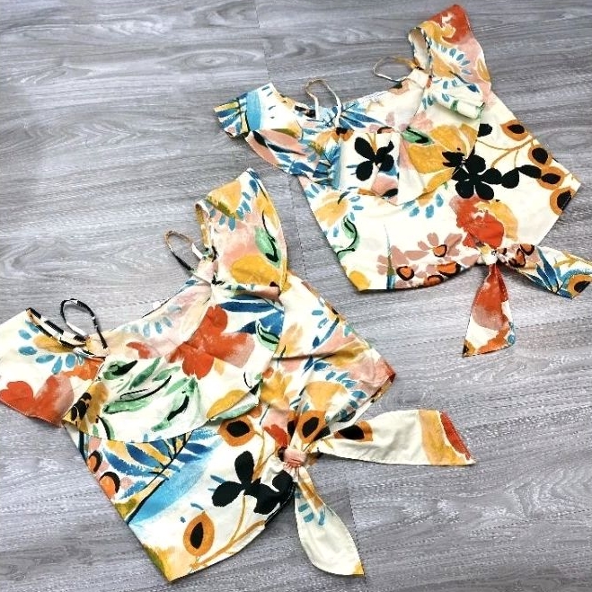 (Sale) Áo dây hoa bẹt vai SweetRain bigsize xuất dư