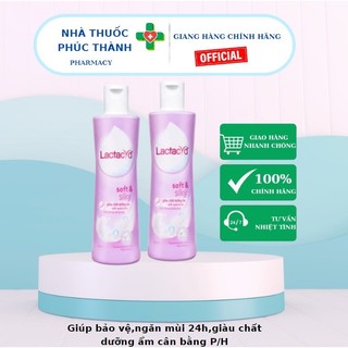 [ CHÍNH HÃNG ] Dung Dịch Vệ Sinh Phụ Nữ Lactacyd Soft & Silky Giữ Ẩm Chai 250ml