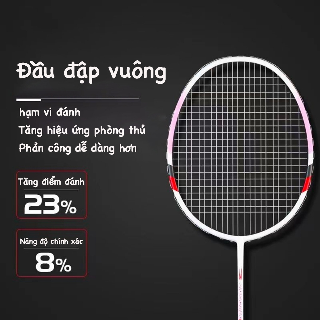 Bộ 2 chiếc vợt cầu lông TAY CẦM ĐỆM MÚT tặng kèm 03 quả cầu hàng chính hãng vợt cầu lông giá rẻ