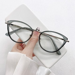Gọng Kính Cận - Kính Mắt Mèo Nhựa Kết Hợp Kim Loại Mắt Tròn Dễ Thương Chống Ánh Sáng Xanh, Chống UV400 Ms Kz1022