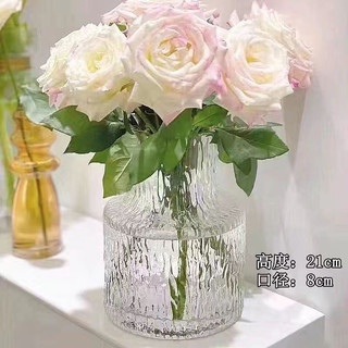 [Siêu Hot] Phong cách châu Âu ánh sáng sang trọng mô hình sông băng bình hoa phong cách thủy tinh dày trong suốt cỡ lớn