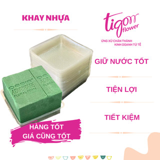 KHAY12 gồm 50 CÁI KHAY NHỰA ĐỰNG XỐP CẮM HOA (đựng vừa 1/2 cục xốp) - Cố định xốp dễ hơn (ĐƯỢC ĐỒNG KIỂM)
