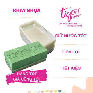 KHAY1C gồm 50 CÁI KHAY NHỰA ĐỰNG XỐP CẮM HOA (đựng vừa 1 cục xốp ) - Cố định xốp dễ hơn (ĐƯỢC ĐỒNG KIỂM)
