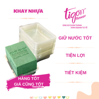 KHAY13 gồm 50 CÁI KHAY NHỰA ĐỰNG XỐP CẮM HOA (đựng vừa 1/3 cục xốp) - Cố định xốp dễ hơn (ĐƯỢC ĐỒNG KIỂM)