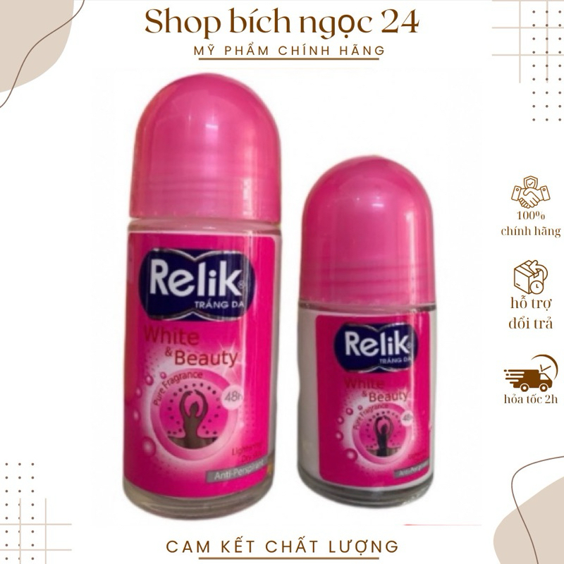 Lăn khử mùi Relik White & Beauty 25ml và 50ml dành cho nữ
