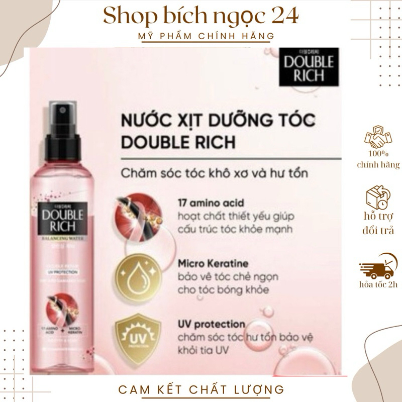 Nước Dưỡng Tóc Double Rich Chuyên Sâu Balancing Water Double Repair 120ml/250ml