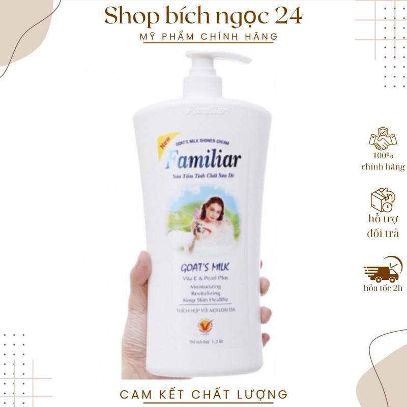 Sữa tắm tinh chất sữa Dê Familiar 1 Lít
