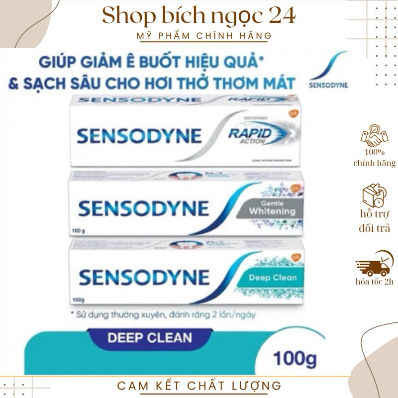 Kem đánh răng SENSODYNE Gentle Whitening 100g giúp giảm ê buốt hiệu quả và làm trắng răng tự nhiên