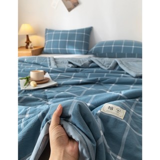 Chăn đũi kẻ cotton chăn hè trần bông kích thước 2mx2m3 chất liệu mềm mịn, mát chuẩn hàng nhập khẩu.
