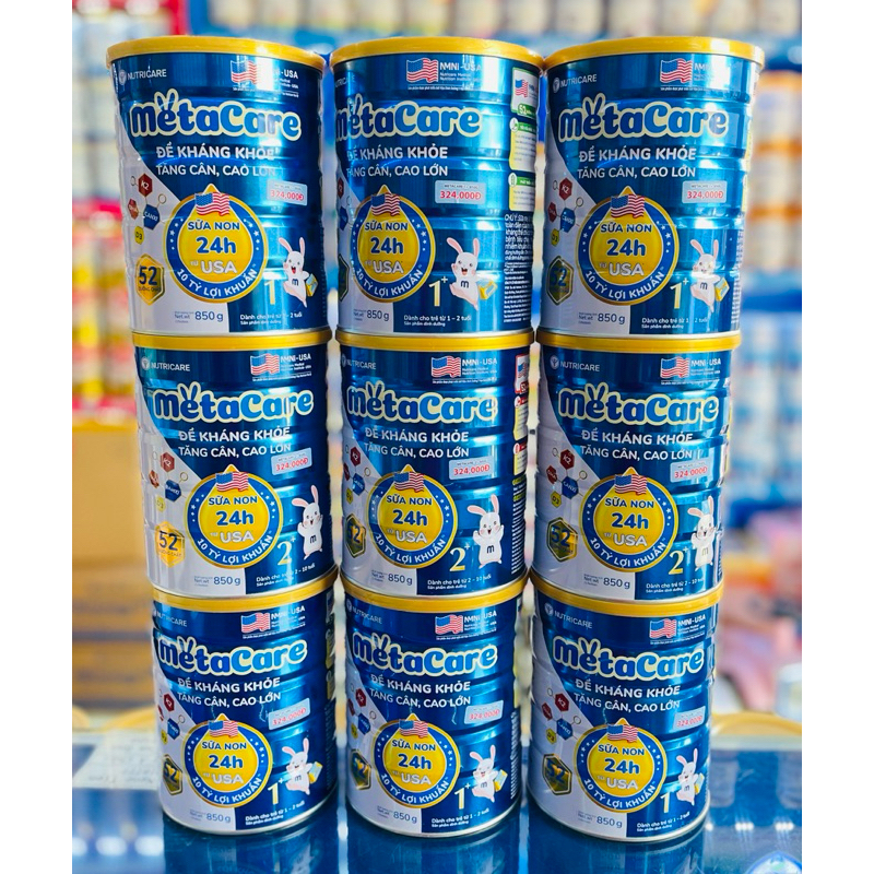 Sữa Bột Nutricare Metacare 0+,1+,2+ (850g)