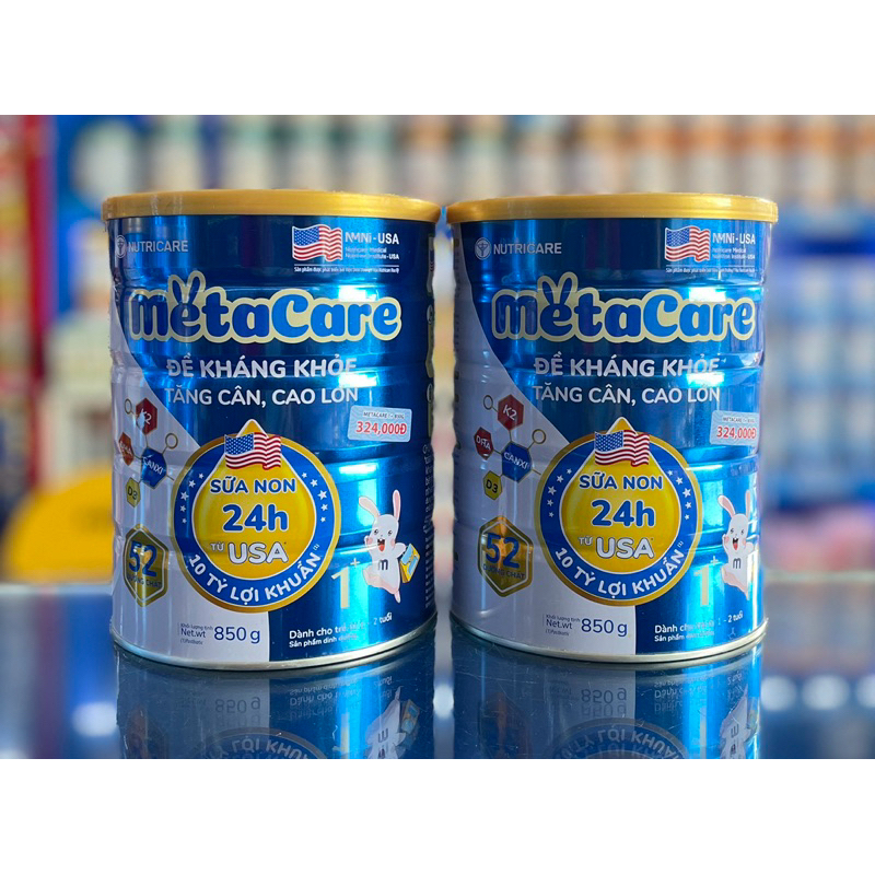 Sữa Bột Nutricare Metacare 0+,1+,2+ (850g)