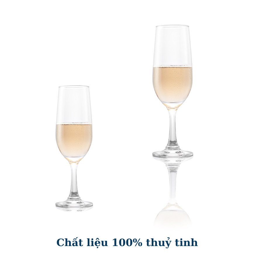 Bộ 6 ly thủy tinh sâm panh rượu vang - CHÍNH HÃNG INOCHI