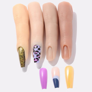 Ngón tay silicon tập làm nail , sơn gel , đắp bột - giá 1 ngón