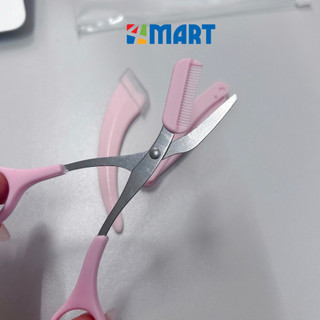 Dao cạo lông mày 3 món lưỡi thép nhà Kelly gồm kéo tỉa chân mày, bộ dụng cụ 2 dao gấp gọn, an toàn.