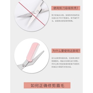 Dao cạo lông mày 3 món lưỡi thép nhà Kelly gồm kéo tỉa chân mày, bộ dụng cụ 2 dao gấp gọn, an toàn.