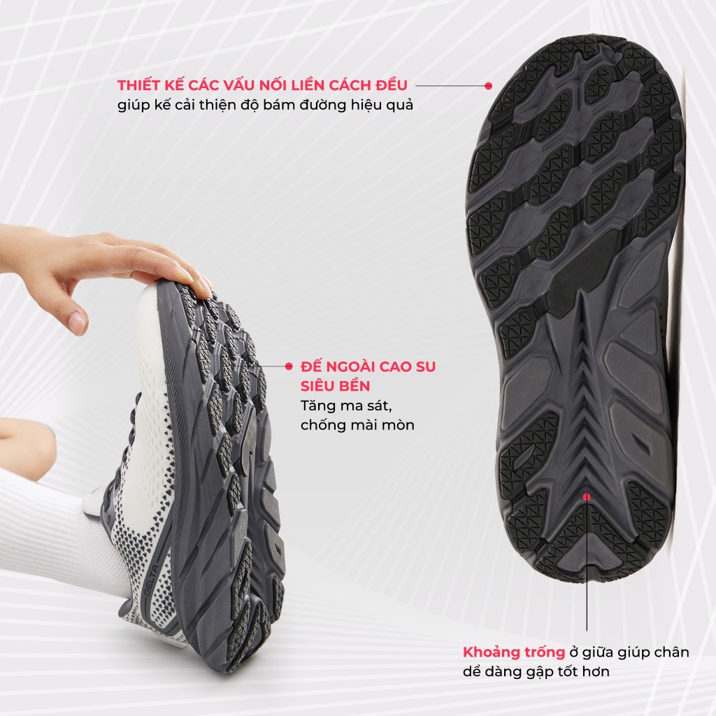 Ảnh DELTA Giày Chạy Bộ Running Light X Shock-Abs 3.0 Tối Ưu Cho chạy Địa Hình Và Tập Luyện Nhẹ RN003U1 3
