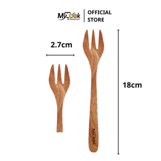 Nĩa gỗ Xà Cừ tự nhiên MYCOOK