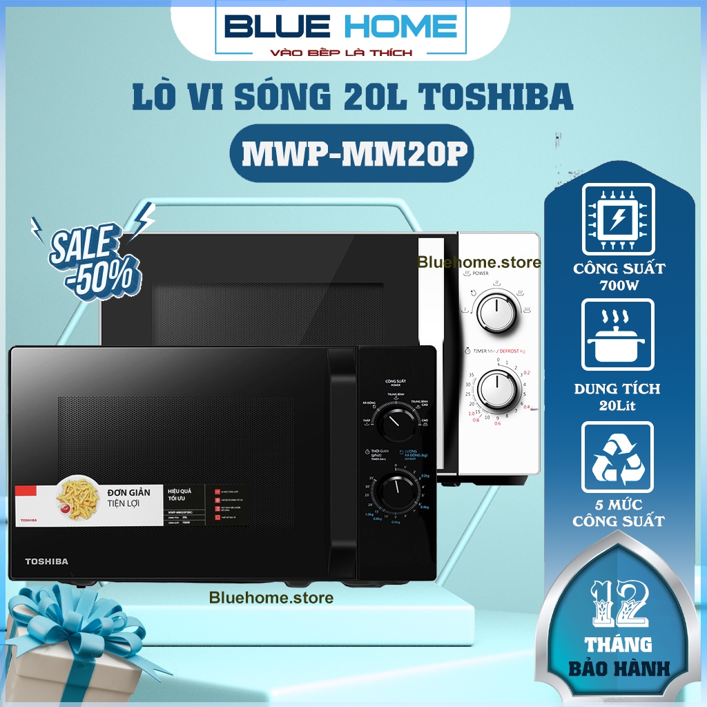 Lò Vi Sóng Toshiba MW2-MM20P(BK) và MWP-MM20P(WH), 20Lit - 700w, Hàng ...