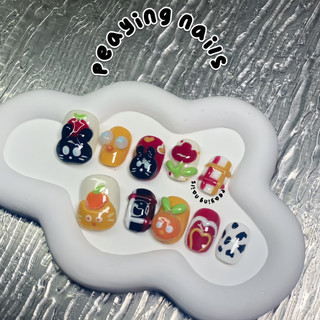 Nailbox nặn gel nổi form ngắn dễ thương được đổi form