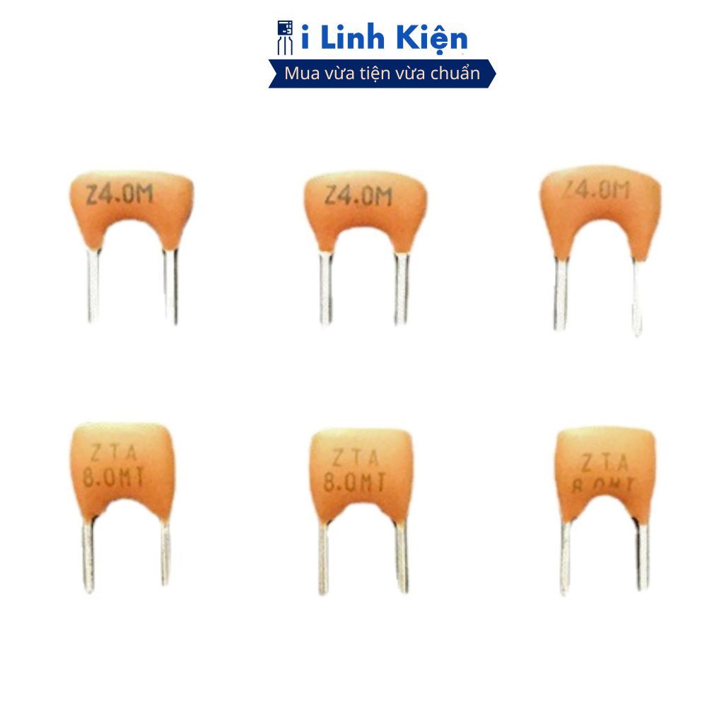 (Combo 5) Thạch anh 4Mhz 5Mhz 6Mhz 8Mhz 10Mhz 12Mhz 16Mhz 2 chân ZTT chính hãng ilinhkien.