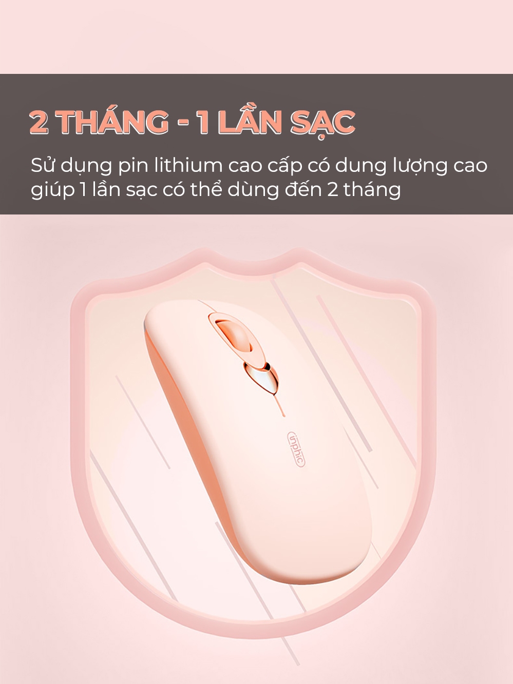 Chuột bluetooth không dây SIDOTECH Q8 hồng cute silent chống ồn pin sạc BT5.1 có chỉnh DPI cho laptop ipad táo macbook - ảnh 6