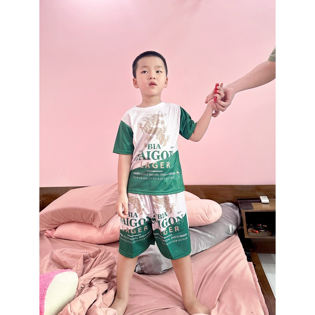 ❤️ GIÁ SỈ ❤️ ĐỒ BỘ NAM NỮ MÙA HÈ IN HỌA TIẾT Bia Sài Gòn - SÉT QUẦN ÁO THUN LẠNH MÁT NHẸ - Kl1