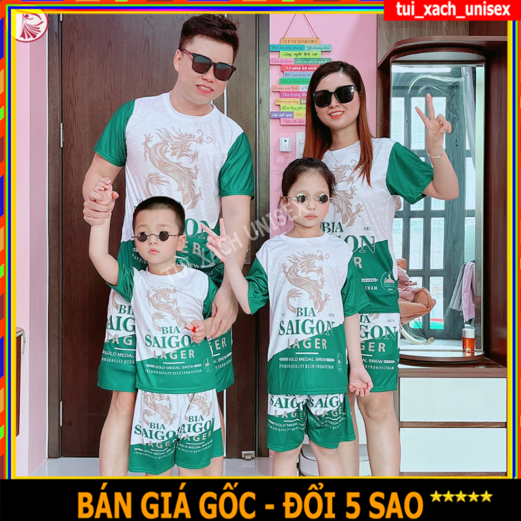 ❤️ GIÁ SỈ ❤️ ĐỒ BỘ NAM NỮ MÙA HÈ IN HỌA TIẾT Bia Sài Gòn - SÉT QUẦN ÁO THUN LẠNH MÁT NHẸ - Kl1