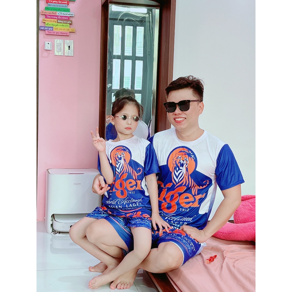Bộ BIA TIGER XANH quần áo thể thao nam Nữ , đồ tập gym thể thao chất vải co giãn mát mẻ cao cấp mềm mịn unisex Kl1